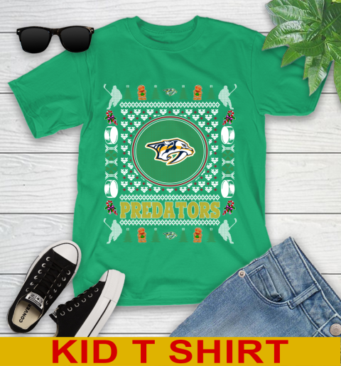 Nashville Predators Merry Christmas NHL Hockey Loyal Fan Youth T-Shirt 7