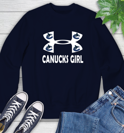 NHL Vancouver Canucks Girl Under Armour Hockey Sports Sweatshirt 2