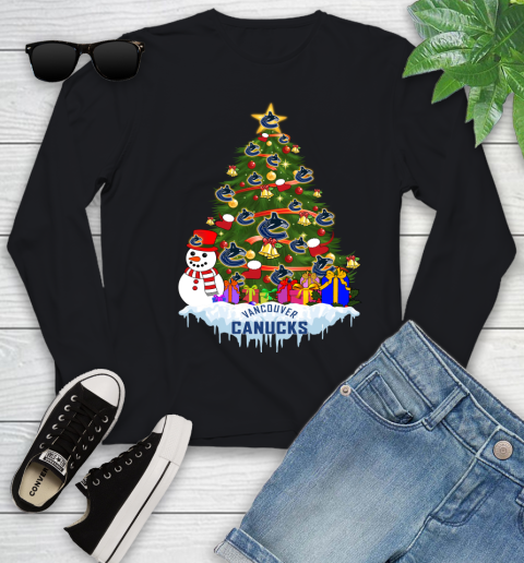 Vancouver Canucks Merry Christmas NHL Hockey Sports Youth Long Sleeve 3 Vancouver Canucks Merry Christmas NHL Hockey Sports Youth Long Sleeve - Image 3