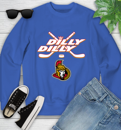 NHL Ottawa Senators Dilly Dilly Hockey Sports Youth Sweatshirt 8