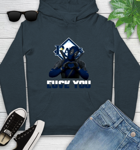MLB Tampa Bay Rays Deadpool Love You Fuck You Baseball Sports Youth Hoodie 10