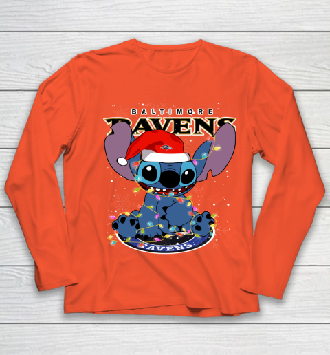 Baltimore Ravens NFL Football noel stitch Christmas Youth Long Sleeve 2