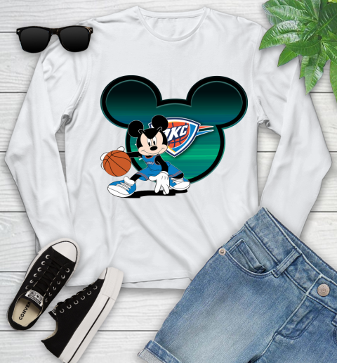 NBA Oklahoma City Thunder Mickey Mouse Disney Basketball Youth Long Sleeve