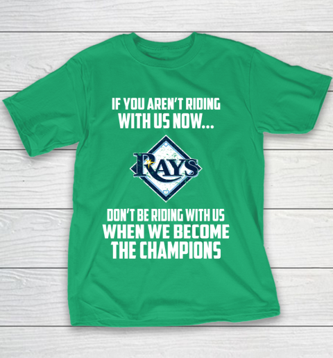 MLB Tampa Bay Rays Baseball We Become The Champions Youth T-Shirt 3