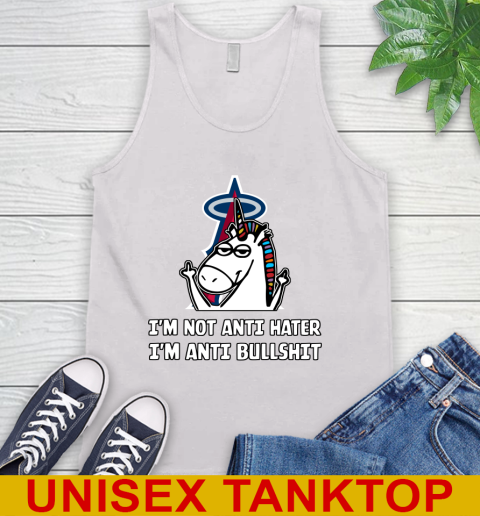Los Angeles Angels MLB Baseball Unicorn I'm Not Anti Hater I'm Anti Bullshit (1) Tank Top