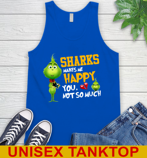 NHL San Jose Sharks Makes Me Happy You Not So Much Grinch Hockey Sports Tank Top 4