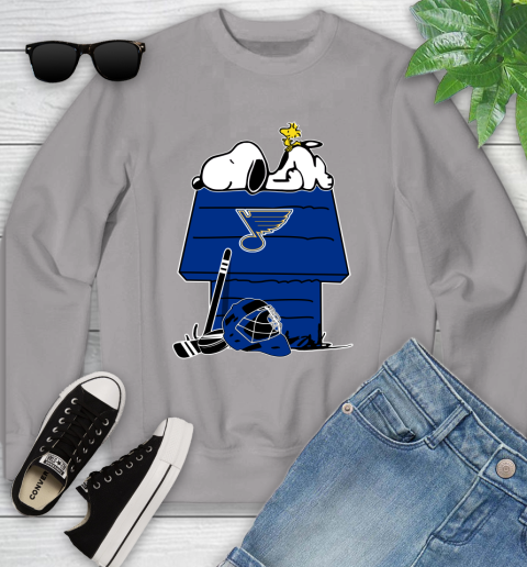 St.Louis Blues NHL Hockey Snoopy Woodstock The Peanuts Movie Youth Sweatshirt 4