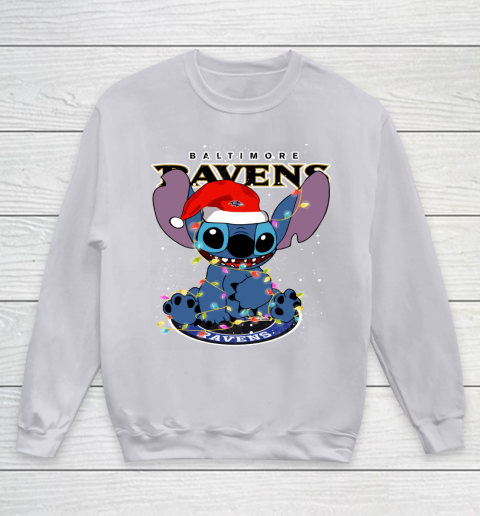 Baltimore Ravens NFL Football noel stitch Christmas Youth Sweatshirt 2