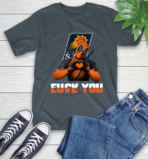 NBA Phoenix Suns Deadpool Love You Fuck You Basketball Sports T-Shirt 10