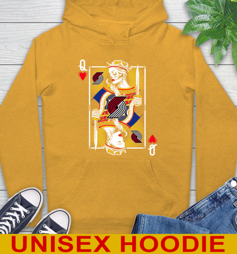 NBA Basketball Portland Trail Blazers The Queen Of Hearts Card Shirt Hoodie 2