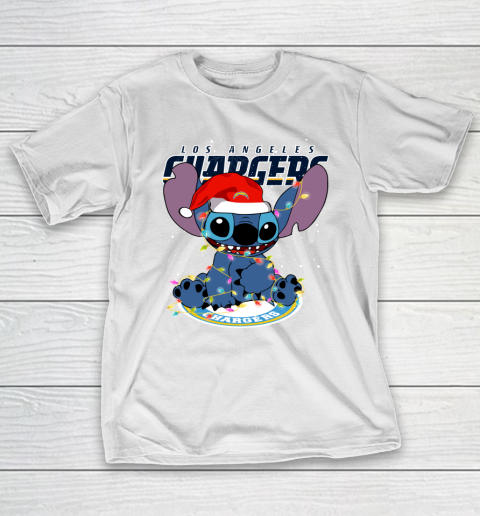 Los Angeles Chargers NFL Football noel stitch Christmas T-Shirt