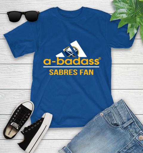 NHL A Badass Buffalo Sabres Fan Adidas Hockey Sports Youth T-Shirt 12