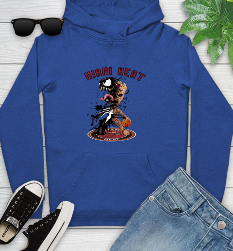 NBA Miami Heat Basketball Venom Groot Guardians Of The Galaxy Youth Hoodie 9