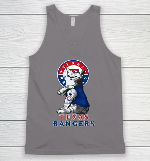 MLB Baseball My Cat Loves Texas Rangers Tank Top 6