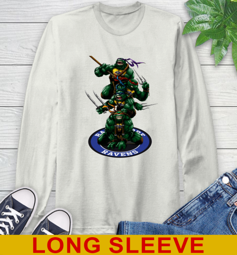 NFL Football Baltimore Ravens Teenage Mutant Ninja Turtles Shirt Long Sleeve T-Shirt 12