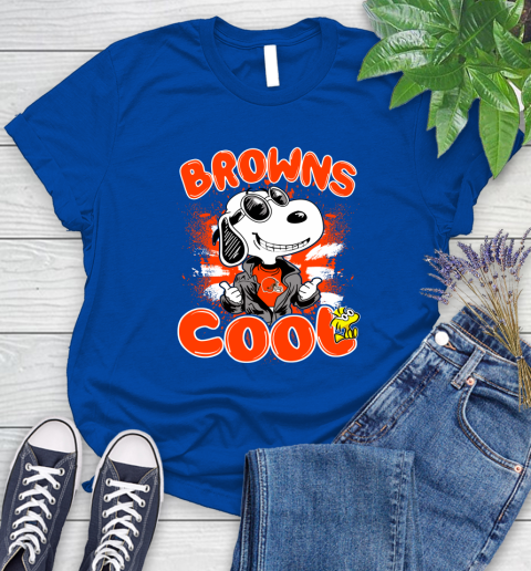 NFL Football Cleveland Browns Cool Snoopy Shirt Women's T-Shirt 11 NFL Football Cleveland Browns Cool Snoopy Shirt Women's T-Shirt - Image 11