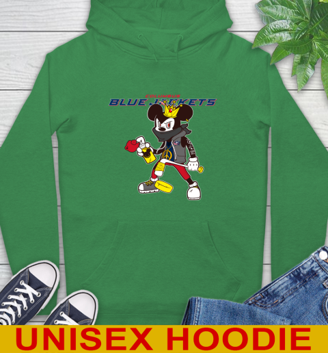 Columbus Blue Jackets NHL Hockey Mickey Peace Sign Sports Hoodie 8
