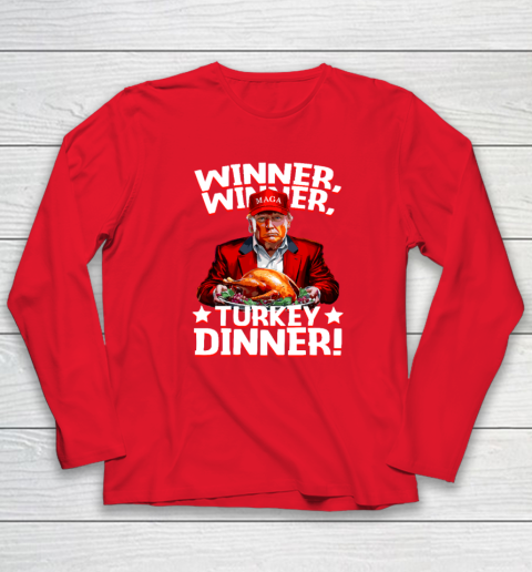 Funny Trump Winner Winner Turkey Dinner Thanksgiving Long Sleeve T-Shirt 6