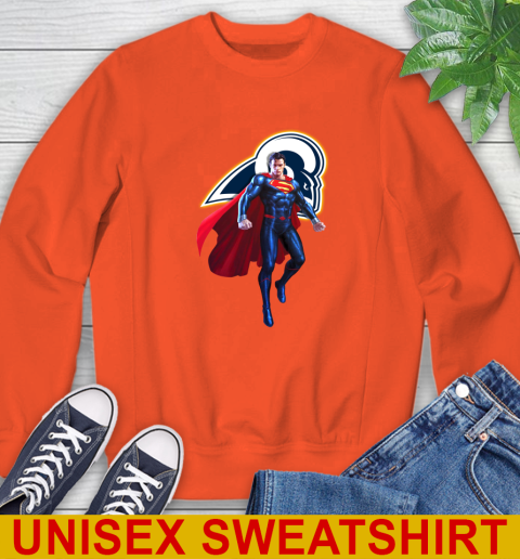 NFL Superman DC Sports Football Los Angeles Rams Sweatshirt 4