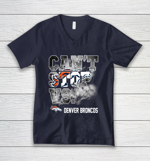 NFL Denver Broncos Can't Stop Vs V-Neck T-Shirt 2