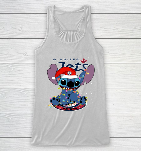 Winnipeg Jets NHL Hockey noel stitch Christmas Racerback Tank