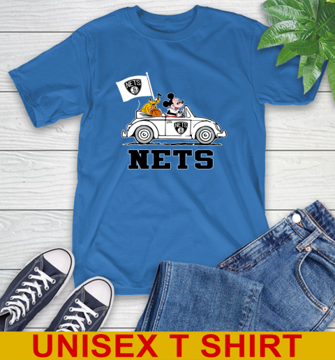 NBA Basketball Brooklyn Nets Pluto Mickey Driving Disney Shirt T-Shirt 9