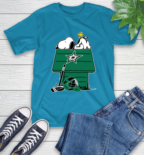 Dallas Stars NHL Hockey Snoopy Woodstock The Peanuts Movie T-Shirt 8