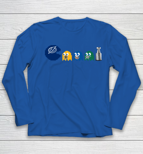 Tampa Bay Lightning x Pacman Create History For Stanley Cup Youth Long Sleeve 9