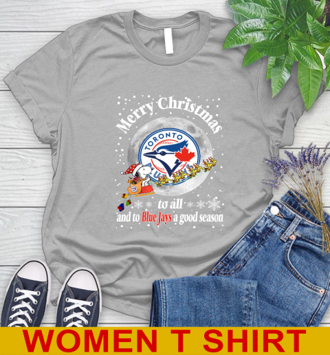 Toronto Blue Jays Merry Christmas To All And To Blue Jays A Good Season MLB Baseball Sports Women's T-Shirt 5