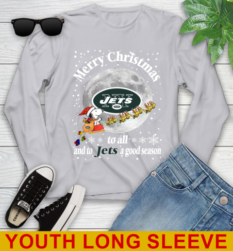 New York Jets Merry Christmas To All And To Jets A Good Season NFL Football Sports Youth Long Sleeve 5