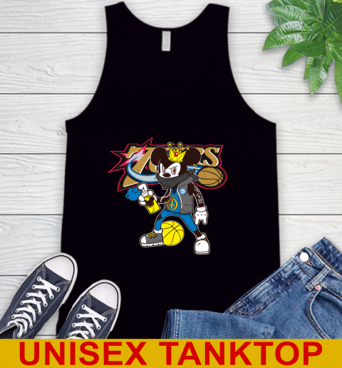 Philadelphia 76ers NBA Basketball Mickey Peace Sign Sports Tank Top 2