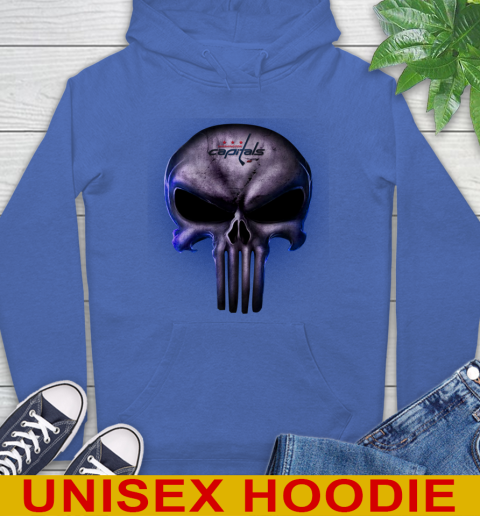 Washington Capitals NHL Hockey Punisher Skull Sports Hoodie 9