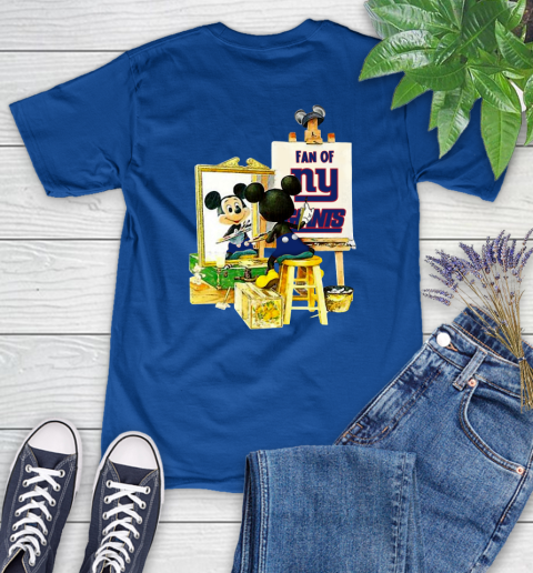 NFL Football New York Giants Mickey Drawing Shirt 91