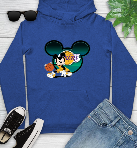 NBA Los Angeles Lakers Mickey Mouse Disney Basketball Youth Hoodie 9