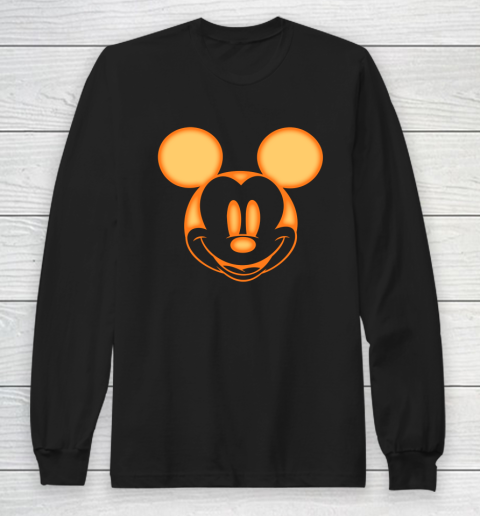 Disney Mickey Friends Halloween Mickey Carving Long Sleeve T-Shirt