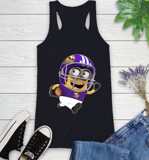 NFL Minnesota Vikings Minions Disney Football Sports Racerback Tank 10