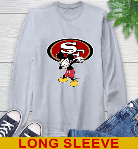San Francisco 49ers NFL Football Dabbing Mickey Disney Sports Long Sleeve T-Shirt 6