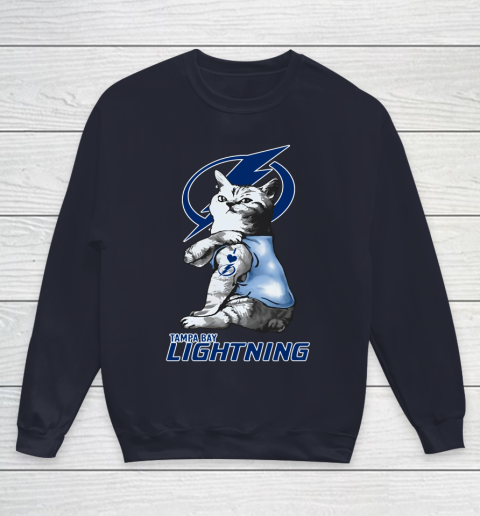 NHL My Cat Loves Tampa Bay Lightning Hockey Youth Sweatshirt 2