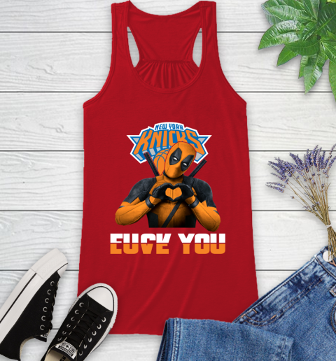 NBA New York Knicks Deadpool Love You Fuck You Basketball Sports Racerback Tank 5