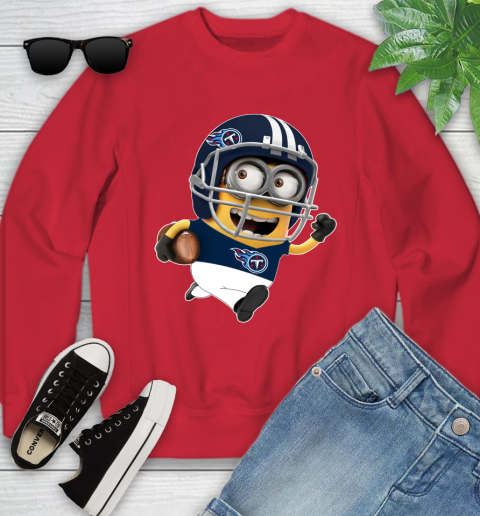 NFL Tennessee Titans Minions Disney Football Sports Youth Sweatshirt 9