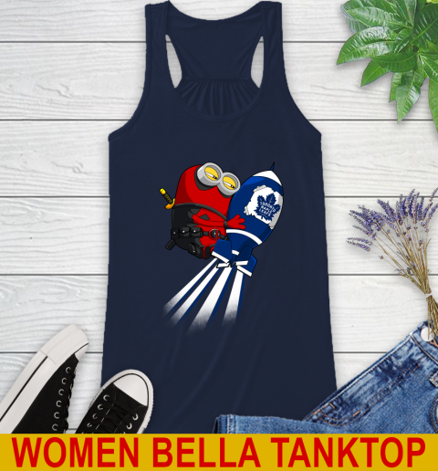 NHL Hockey Toronto Maple Leafs Deadpool Minion Marvel Shirt Racerback Tank 9