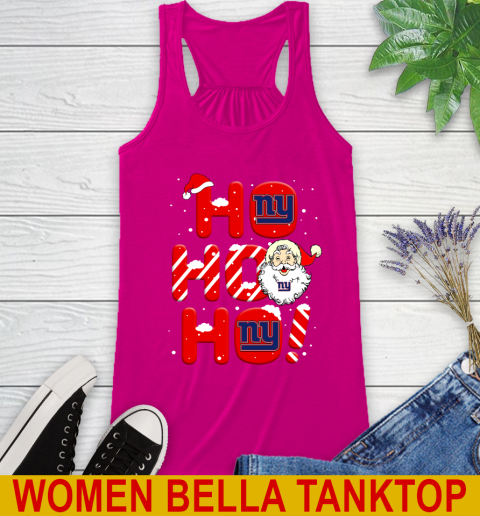 New York Giants NFL Football Ho Ho Ho Santa Claus Merry Christmas Shirt Racerback Tank 6