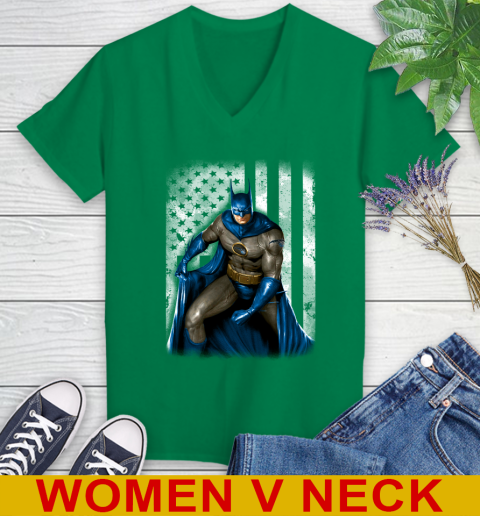 Orlando Magic NBA Basketball Batman DC American Flag Shirt Women's V-Neck T-Shirt 5