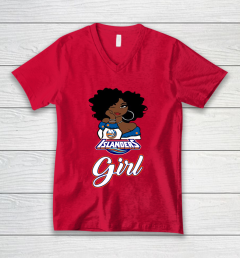 New York Islanders Girl NHL V-Neck T-Shirt 7