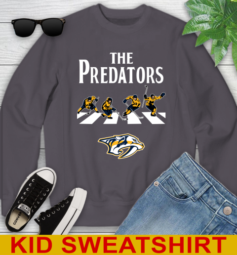 NHL Hockey Nashville Predators The Beatles Rock Band Shirt Youth Sweatshirt 5