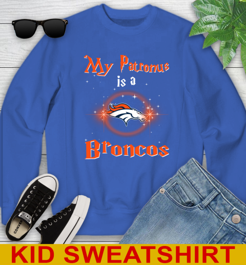 NFL Football Harry Potter My Patronus Is A Denver Broncos Youth Sweatshirt 6