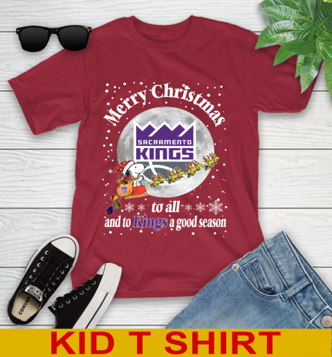 Sacramento Kings Merry Christmas To All And To Kings A Good Season NBA Basketball Sports Youth T-Shirt 12