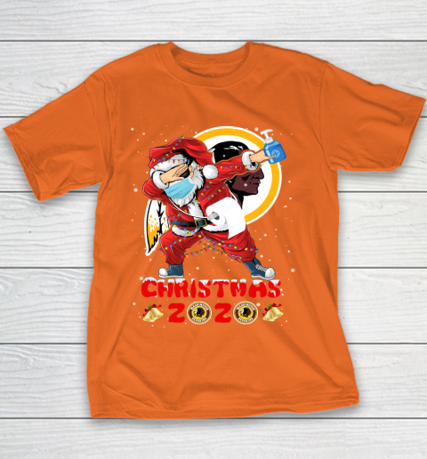 Washington Redskins Funny Santa Claus Dabbing Christmas 2020 NFL Youth T-Shirt 4