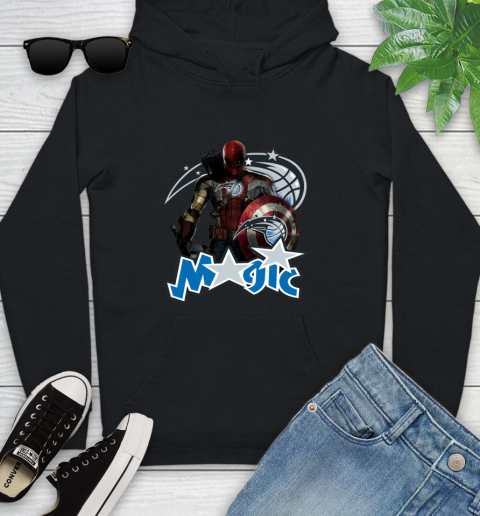 Philadelphia 76ers NBA Basketball Captain America Thor Spider Man Hawkeye Avengers Youth Hoodie 2