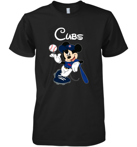 Baseball Mickey Team Chicago Cubs Premium Men's T-Shirt